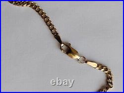 9ct gold curb chain 21.5 inches 10 grams