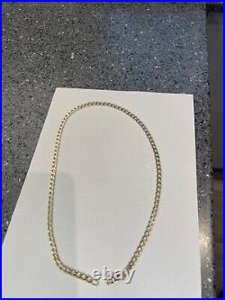 9ct gold curb chain necklace