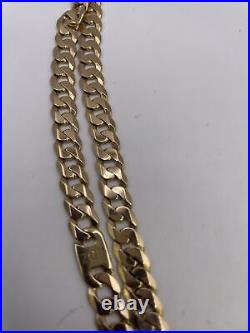 9ct gold curb link chain