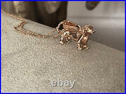 9ct gold dog necklace (DACHSHUND)