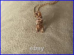 9ct gold dog necklace (DACHSHUND)