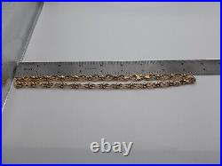 9ct gold figure of 8 link chain length 17 hallmarked weight 14.89 grams