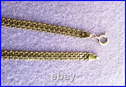 9ct gold fine fancy link Necklace 17 8.8grams