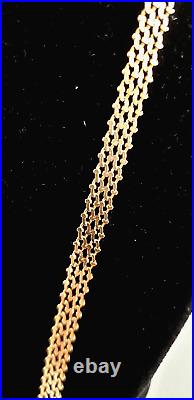 9ct gold fine fancy link Necklace 17 8.8grams