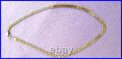 9ct gold fine fancy link Necklace 17 8.8grams