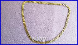 9ct gold fine fancy link Necklace 17 8.8grams
