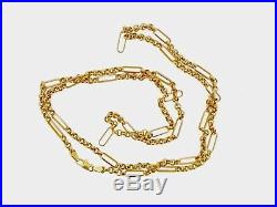 9ct gold hollow long 32 80cm belcher trombone chain