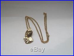 9ct gold large pendant and chain 10 grams not scrap