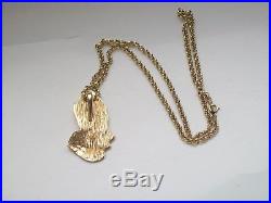 9ct gold large pendant and chain 10 grams not scrap