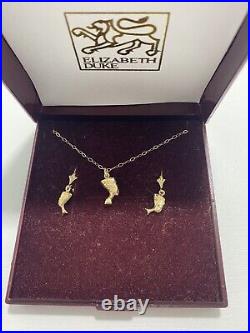 9ct gold nefertiti necklace set