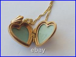 9ct gold photo locket and 18 rope chain hallmarked. 375