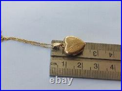 9ct gold photo locket and 18 rope chain hallmarked. 375