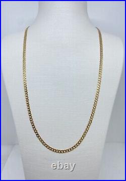 9ct gold quality Italian curb chain Weight 7.2 grams Width 3mm Length 26 inch