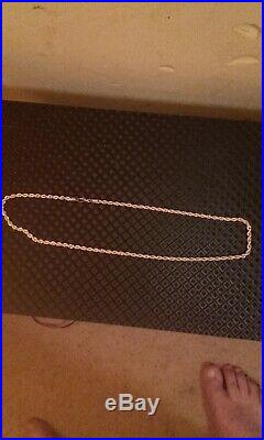 9ct gold rope chain 24grams 22inches long