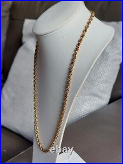 9ct gold rope chain length 20 Hallmarked