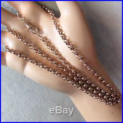 9ct gold second hand solid rose gold belcher chain
