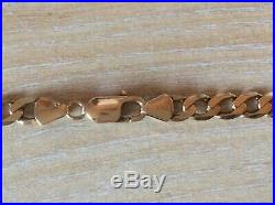 9ct gold solid curb chain 20 inch, 30 grams, 375 hall marked, STUNNING PIECE