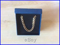 9ct gold solid curb chain 20 inch, 30 grams, 375 hall marked, STUNNING PIECE