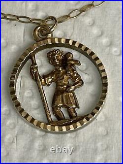 9ct gold st christopher chain used