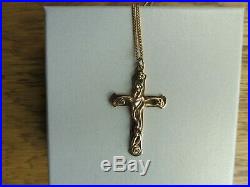 9ct gold tree of life design cross and chain with dragon hallmark welsh gold