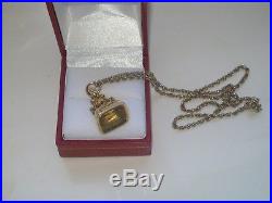 9ct gold vintage fob and rope chain 11.5 grams