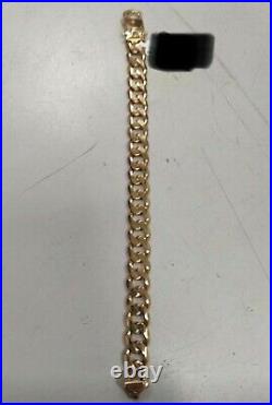 9ct solid gold curb bracelet Appoximatly 10inch 45.5 Grams In Weight No Messers
