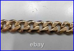 9ct solid gold curb bracelet Appoximatly 10inch 45.5 Grams In Weight No Messers