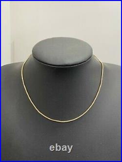 9ct solid gold snake link Chain Necklace 3.65g / 40cm