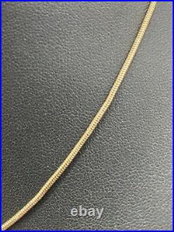 9ct solid gold snake link Chain Necklace 3.65g / 40cm