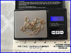 9ct \yellow Gold Figaro Chain Necklace 10 grams Hallmarked. 20 inch