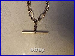 9ct yellow gold Franco chain with a T bar
