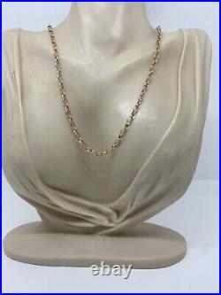 9ct yellow gold belcher chain 20 inches 3 grams 3.8mm links hallmarked
