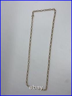 9ct yellow gold belcher chain 20 inches 3 grams 3.8mm links hallmarked