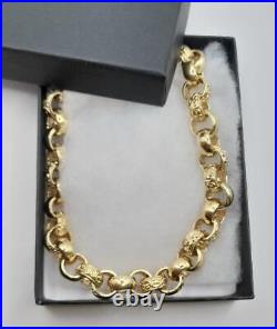 9ct yellow gold belcher chain 24 inches 92.9g