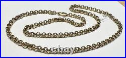 9ct yellow gold belcher chain 48.4g