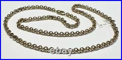 9ct yellow gold belcher chain 48.4g