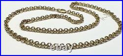 9ct yellow gold belcher chain 48.4g