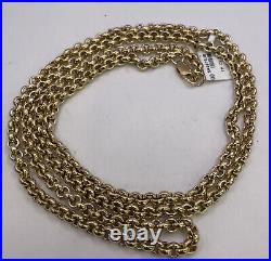 9ct yellow gold belcher chain 76.2g