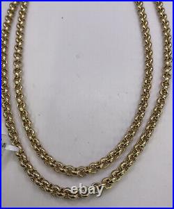 9ct yellow gold belcher chain 76.2g