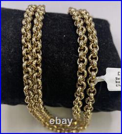 9ct yellow gold belcher chain 76.2g