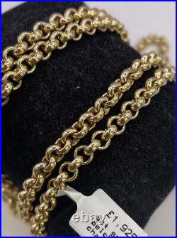 9ct yellow gold belcher chain 76.2g