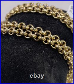 9ct yellow gold belcher chain 76.2g