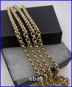 9ct yellow gold belcher chain 76.2g