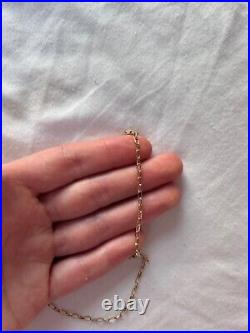 9ct yellow gold belcher chain used