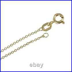 9ct yellow gold chain 1mm Cable Chain 18'' Hallmarked