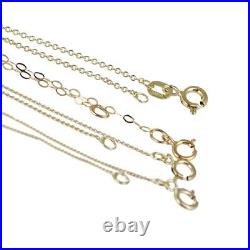 9ct yellow gold chain 1mm Cable Chain 18'' Hallmarked