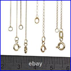 9ct yellow gold chain 1mm Cable Chain 18'' Hallmarked