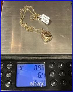 9ct yellow gold chain and locket pendant 6.4g