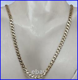 9ct yellow gold curb chain 10.3 grams 24 inches 2.9mm wide Hallmarked