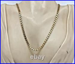 9ct yellow gold curb chain 10.3 grams 24 inches 2.9mm wide Hallmarked